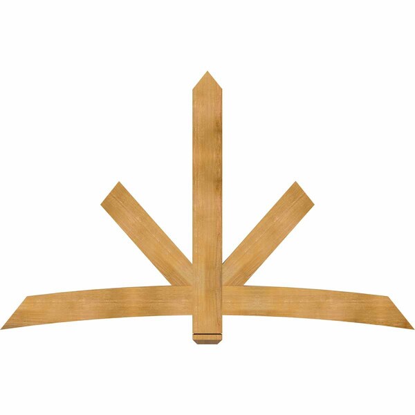 Ekena Millwork Alberta Rough Sawn Timber Gable Bracket, Western Red Cedar, 84"W x 53"H x 2"D x 6"F, 15/12 Pitch GBW084X53X0206ALB00RWR - main